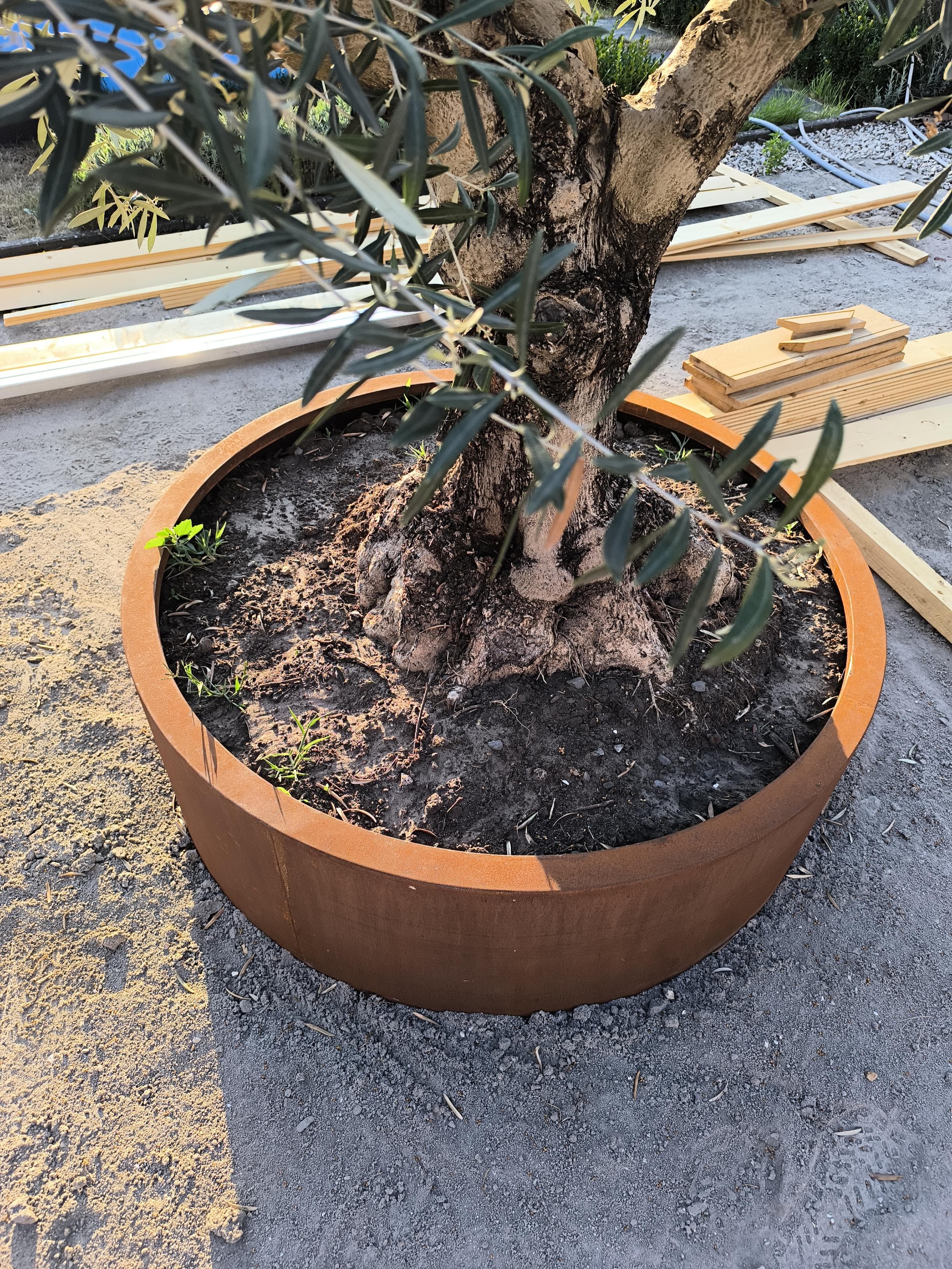 Bac en acier corten — vue 3